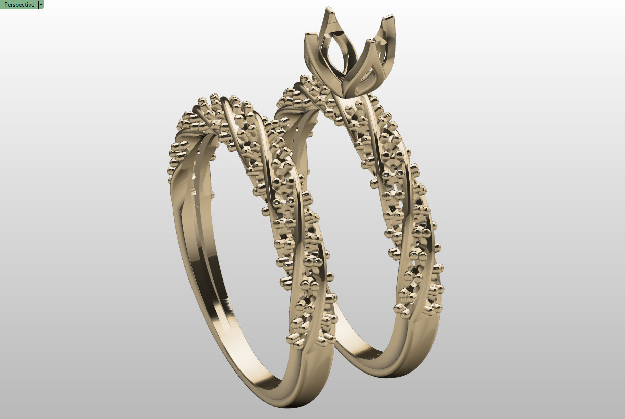 Spiral Solitaire Ring 3D print model_9