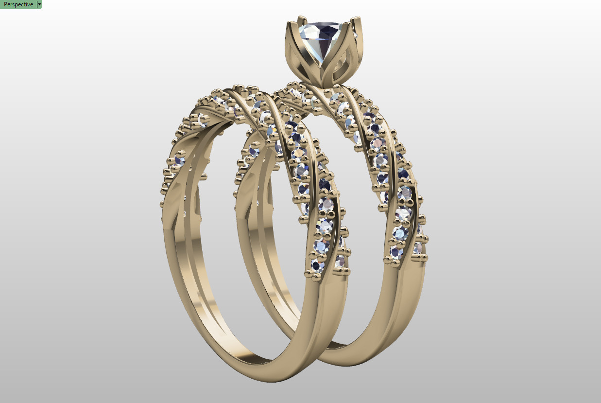 Spiral Solitaire Ring 3D print model_6