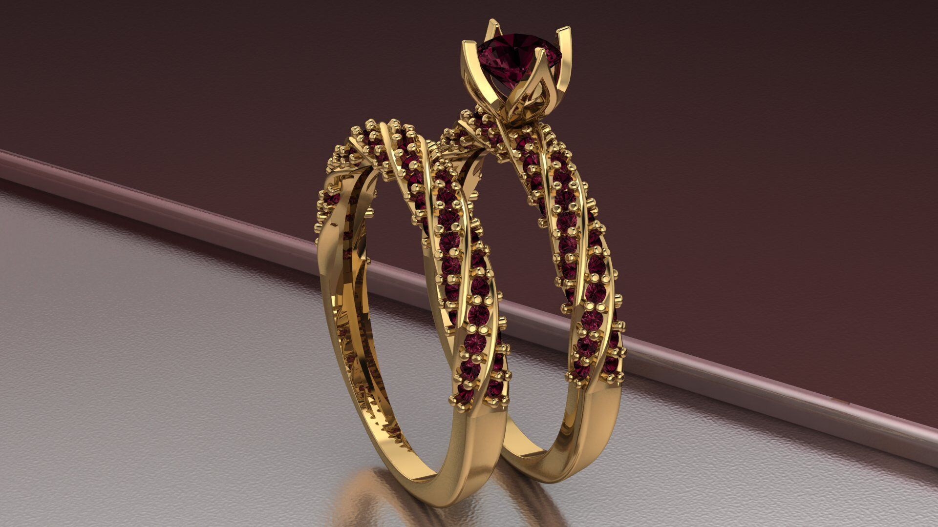 Spiral Solitaire Ring 3D print model_13