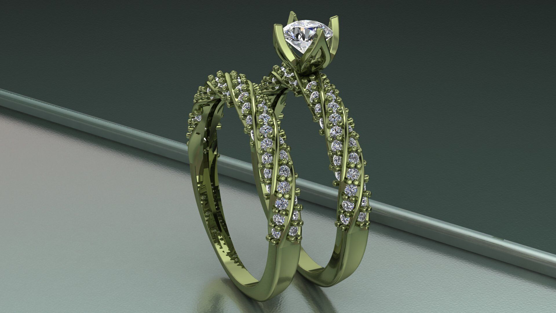 Spiral Solitaire Ring 3D print model_16