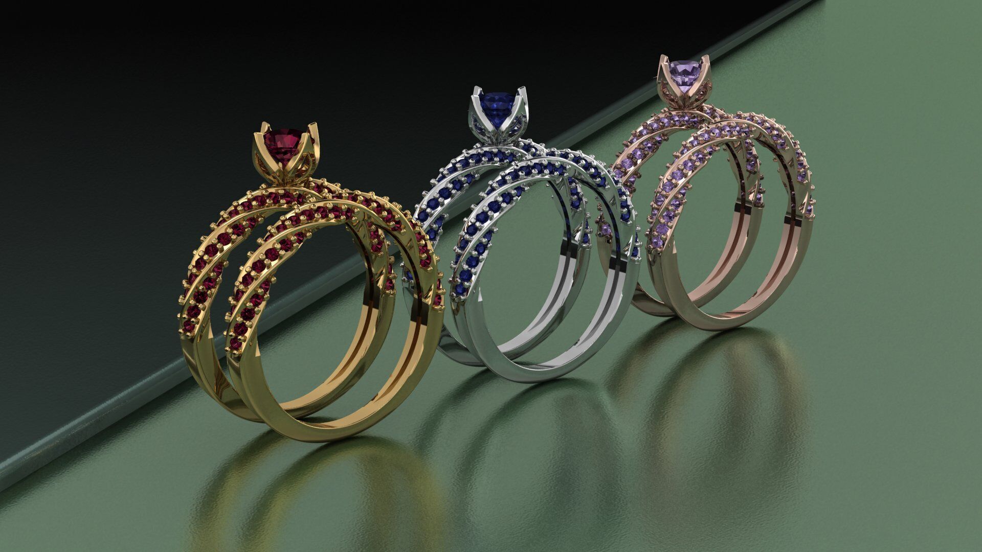 Spiral Solitaire Ring 3D print model_4