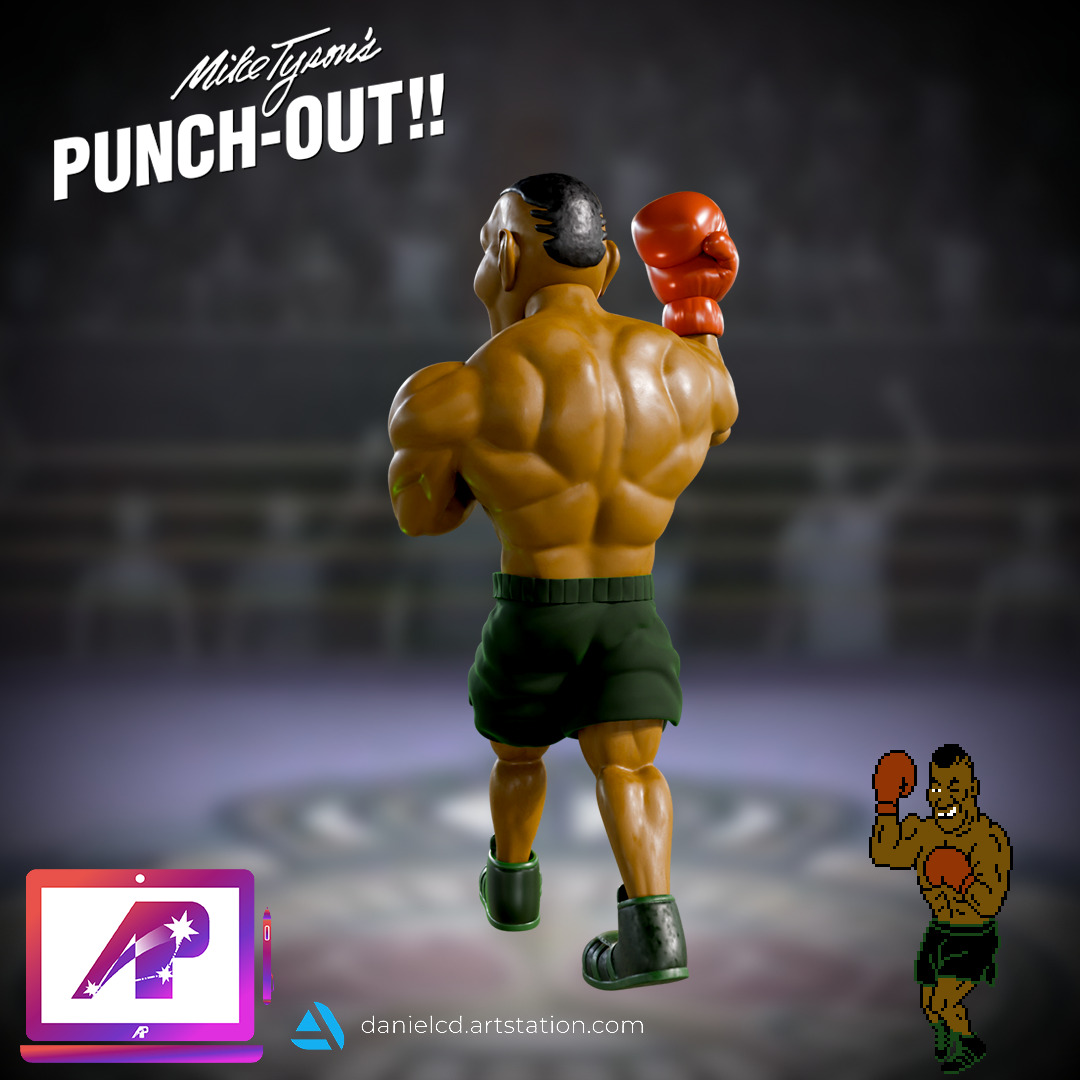 Punch Out Mike Tyson Piston Honda and Mr Dream 3D print model_6