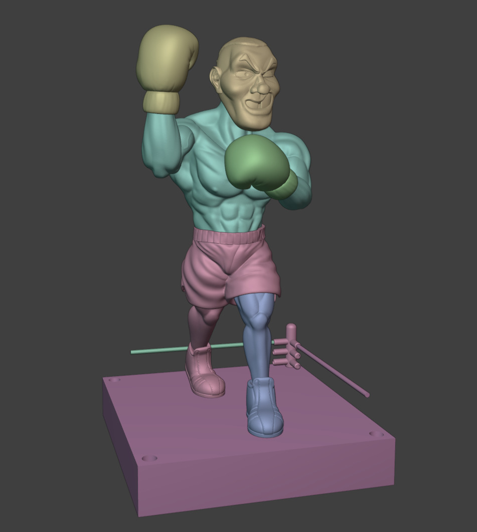 Punch Out Mike Tyson Piston Honda and Mr Dream 3D print model_13