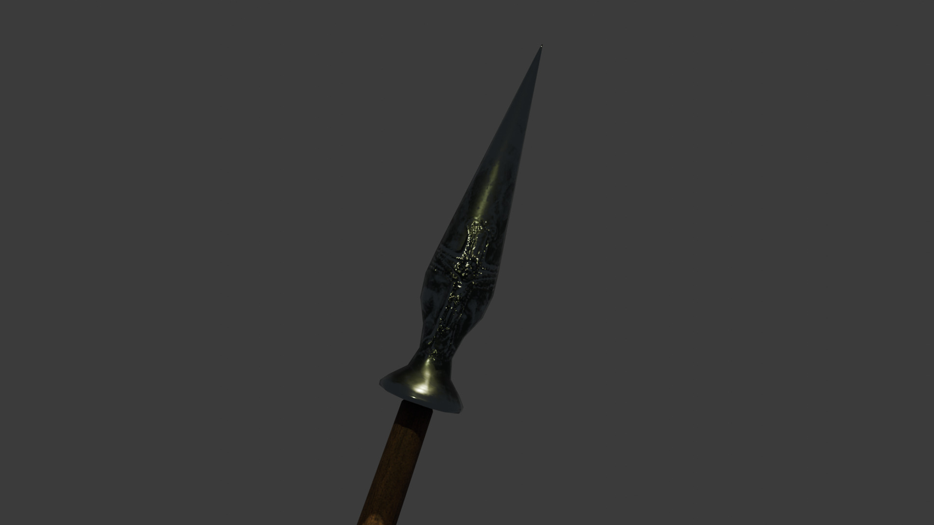 high Details Low-Poly Spear- 800 Polygons  Free low-poly 3D model_1