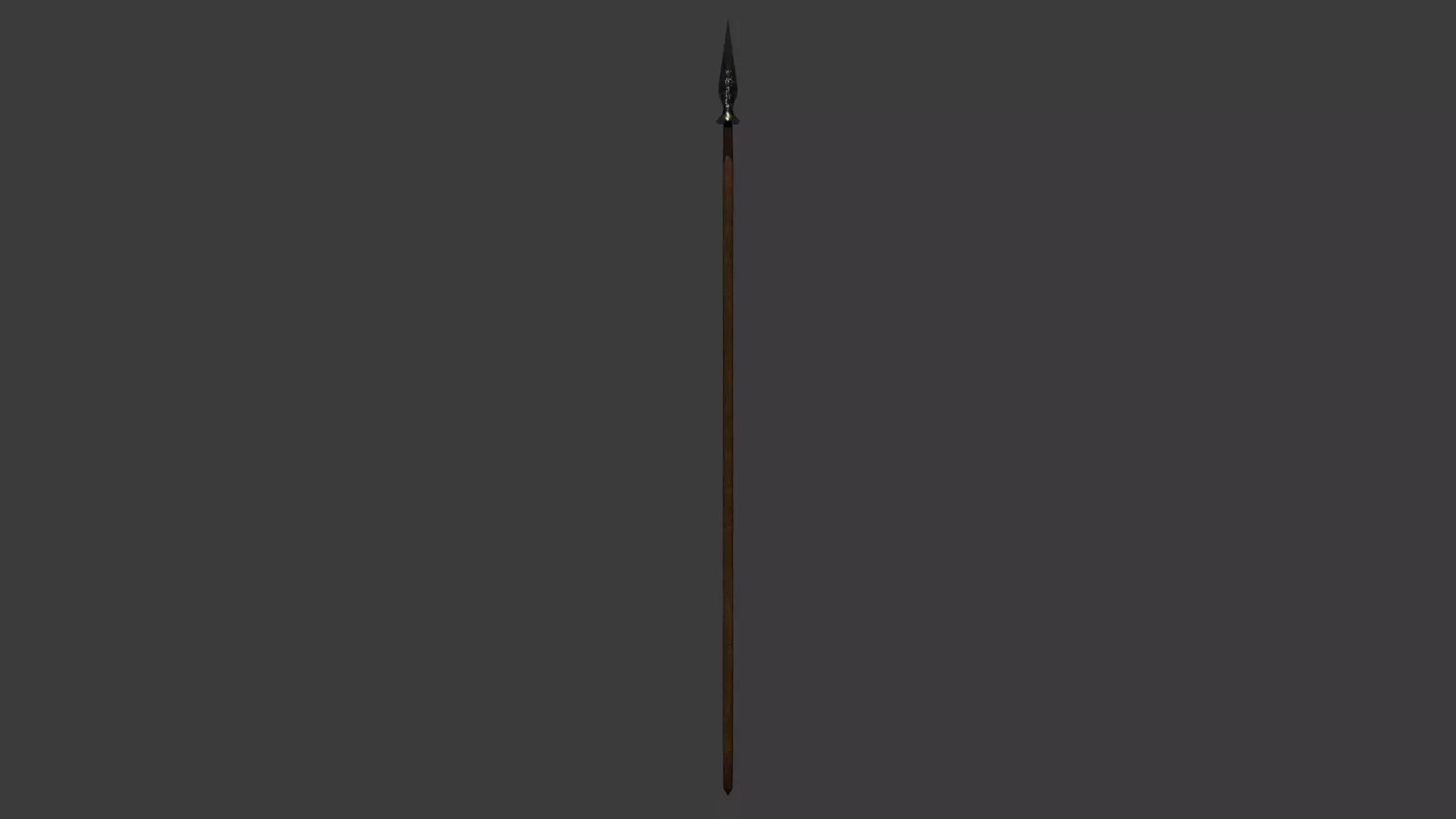 high Details Low-Poly Spear- 800 Polygons  Free low-poly 3D model_0