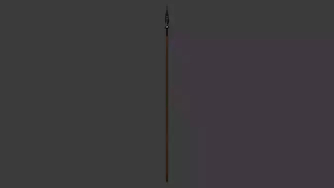 high Details Low-Poly Spear- 800 Polygons 