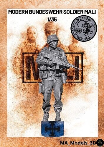 Modern Bundeswehr Soldier Mali 1-35 3D print model