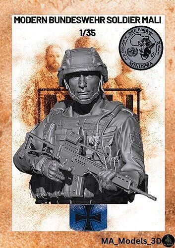 Modern Bundeswehr Soldier Mali 1-35 3D print model