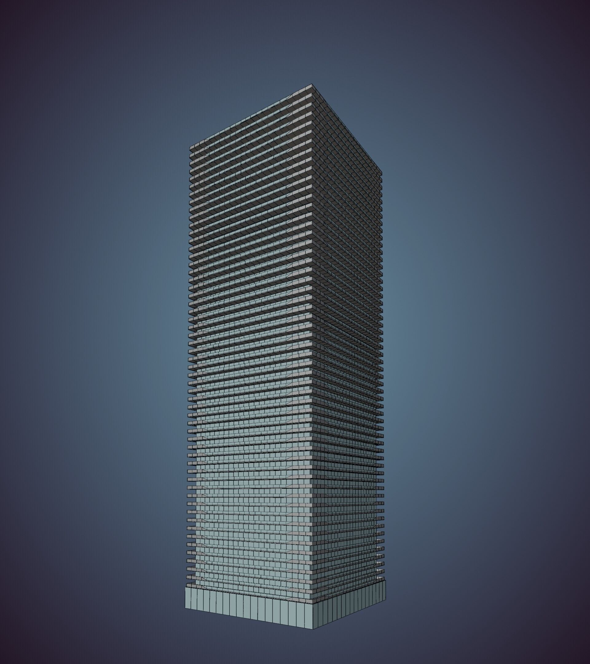 Parametric Building 1a12 3D model_43