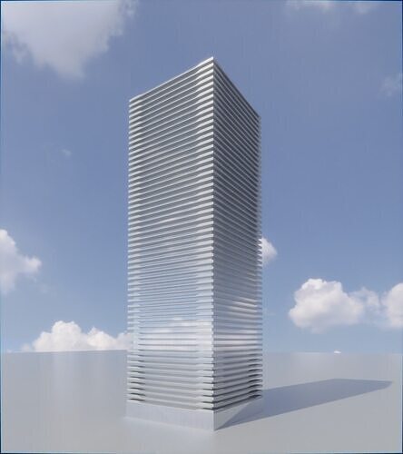 Parametric Building 1a12 3D model 4