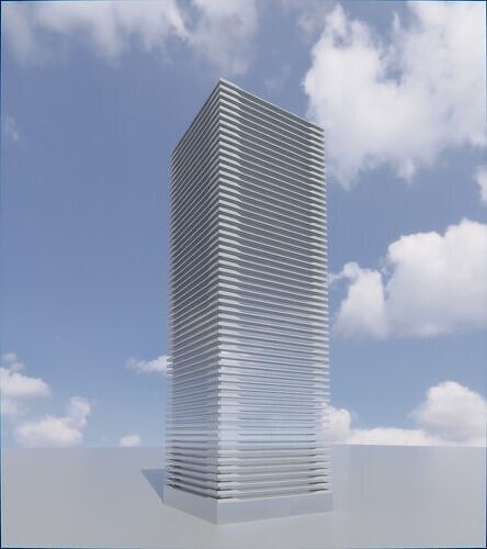 Parametric Building 1a12 3D model 3