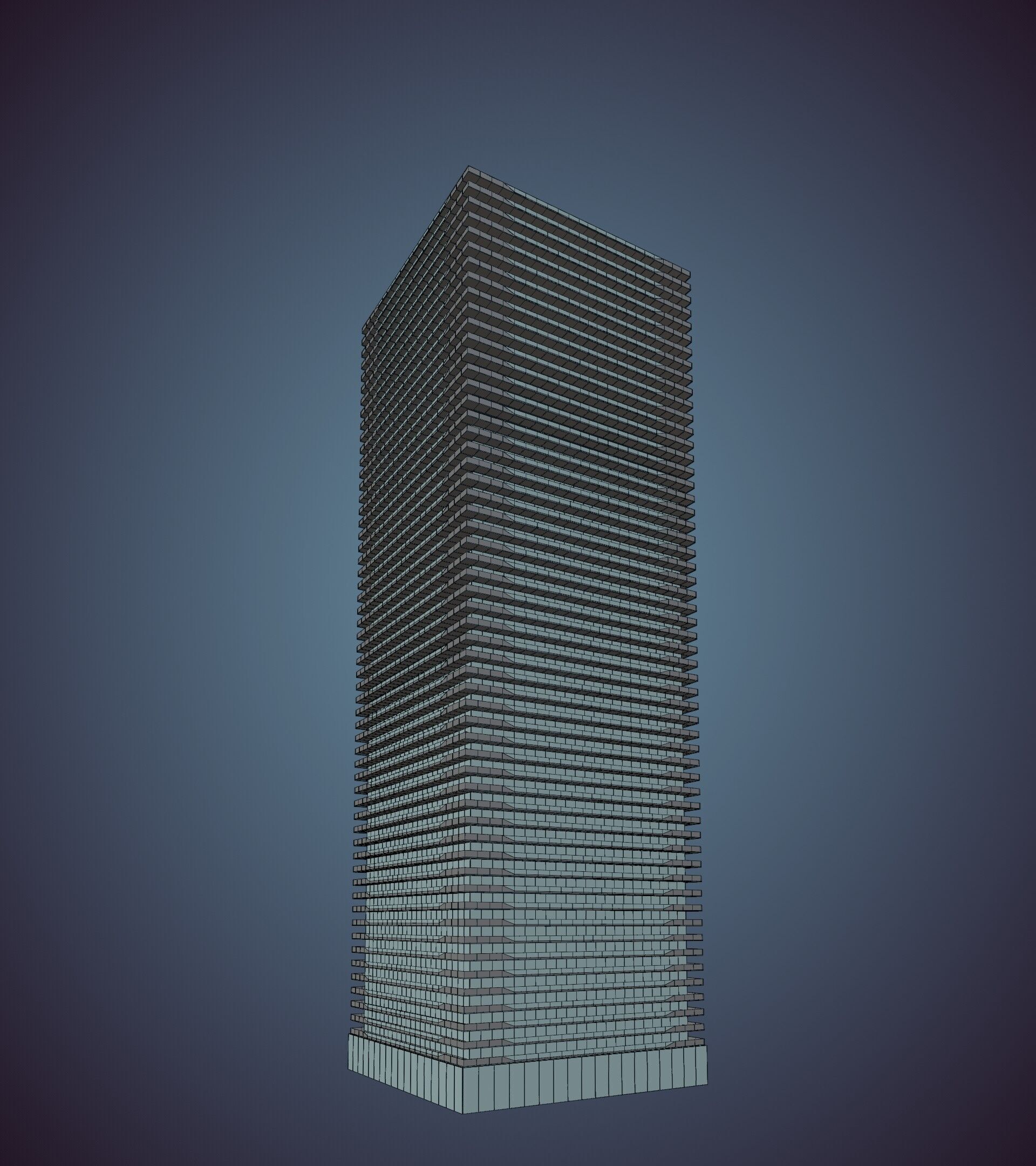 Parametric Building 1a12 3D model_42