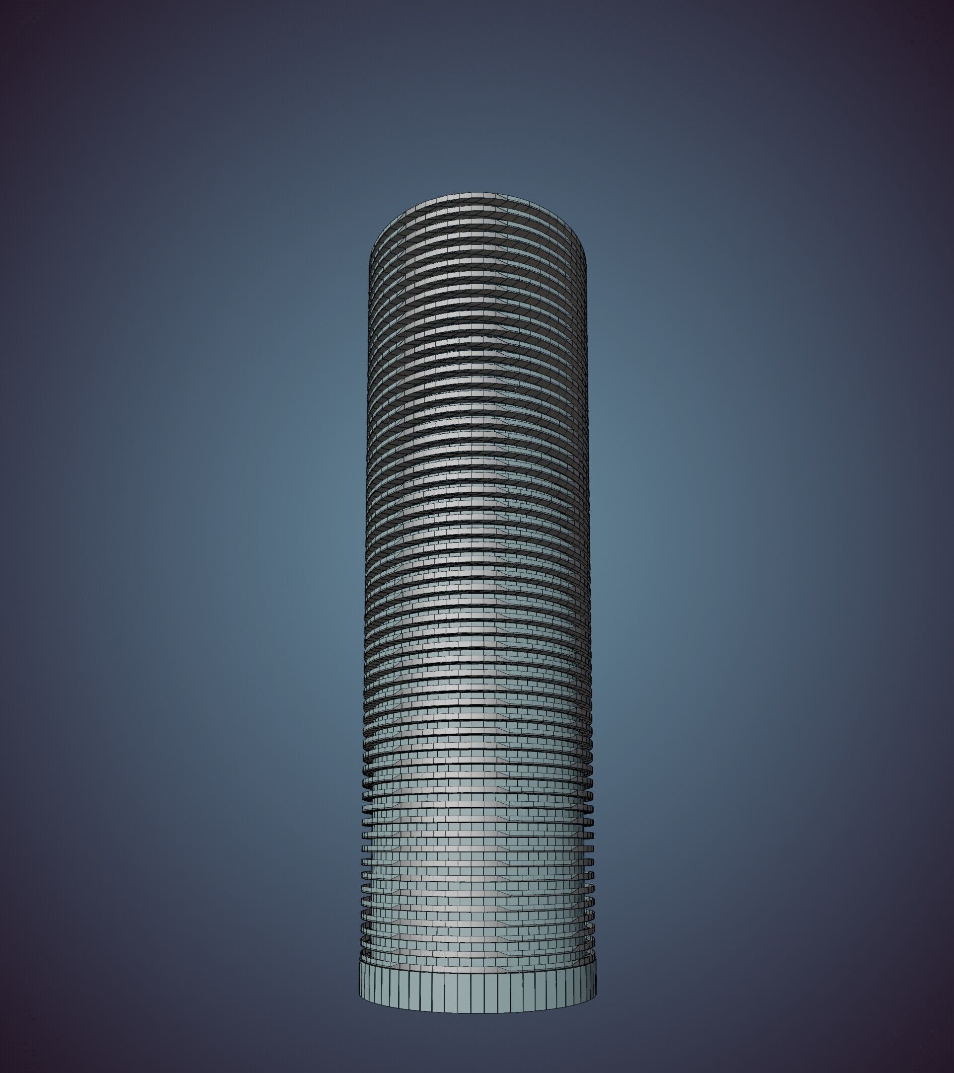 Parametric Building 1b12 3D model_44