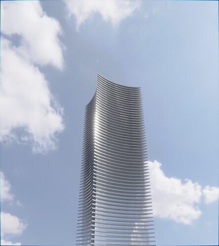 Parametric Building 1c12 3D model 7