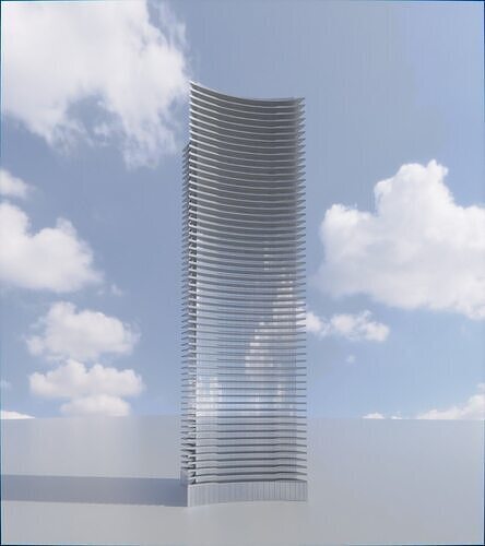 Parametric Building 1c12 3D model 4