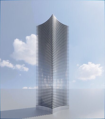Parametric Building 1c12 3D model 2