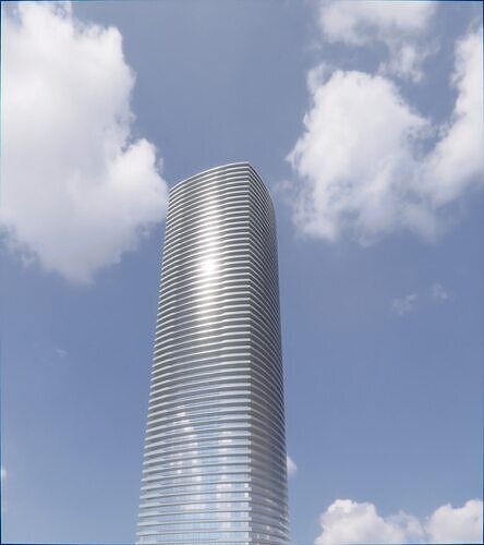 Parametric Building 1d12 3D model 6