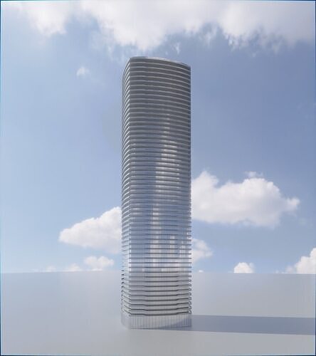 Parametric Building 1d12 3D model 4