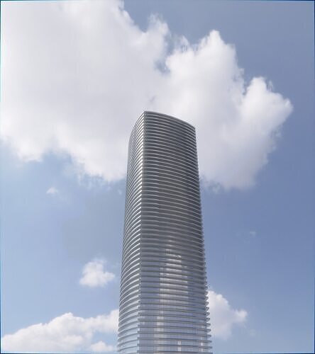 Parametric Building 1d12 3D model 7
