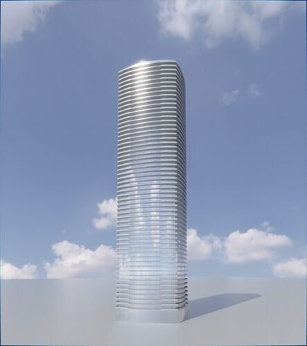 Parametric Building 1d12 3D model 3
