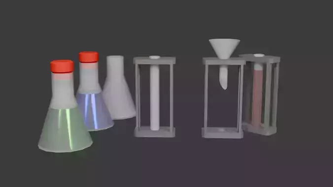 Science Equipment Free Low-Poly 3D-Model