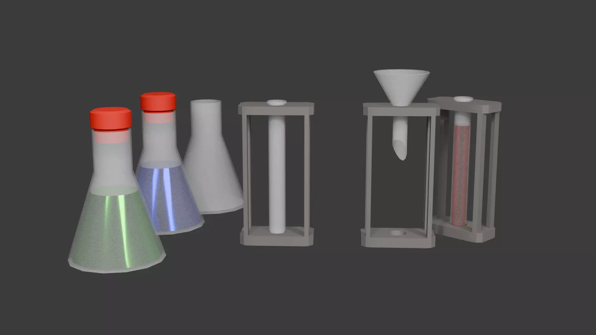 Science Equipment Free Low-Poly 3D-Model Free 3D model