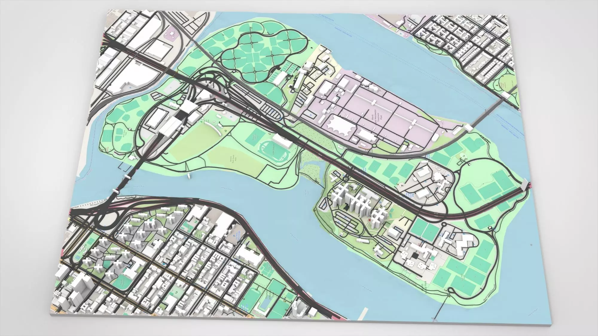 Randalls Island New York City 3D model