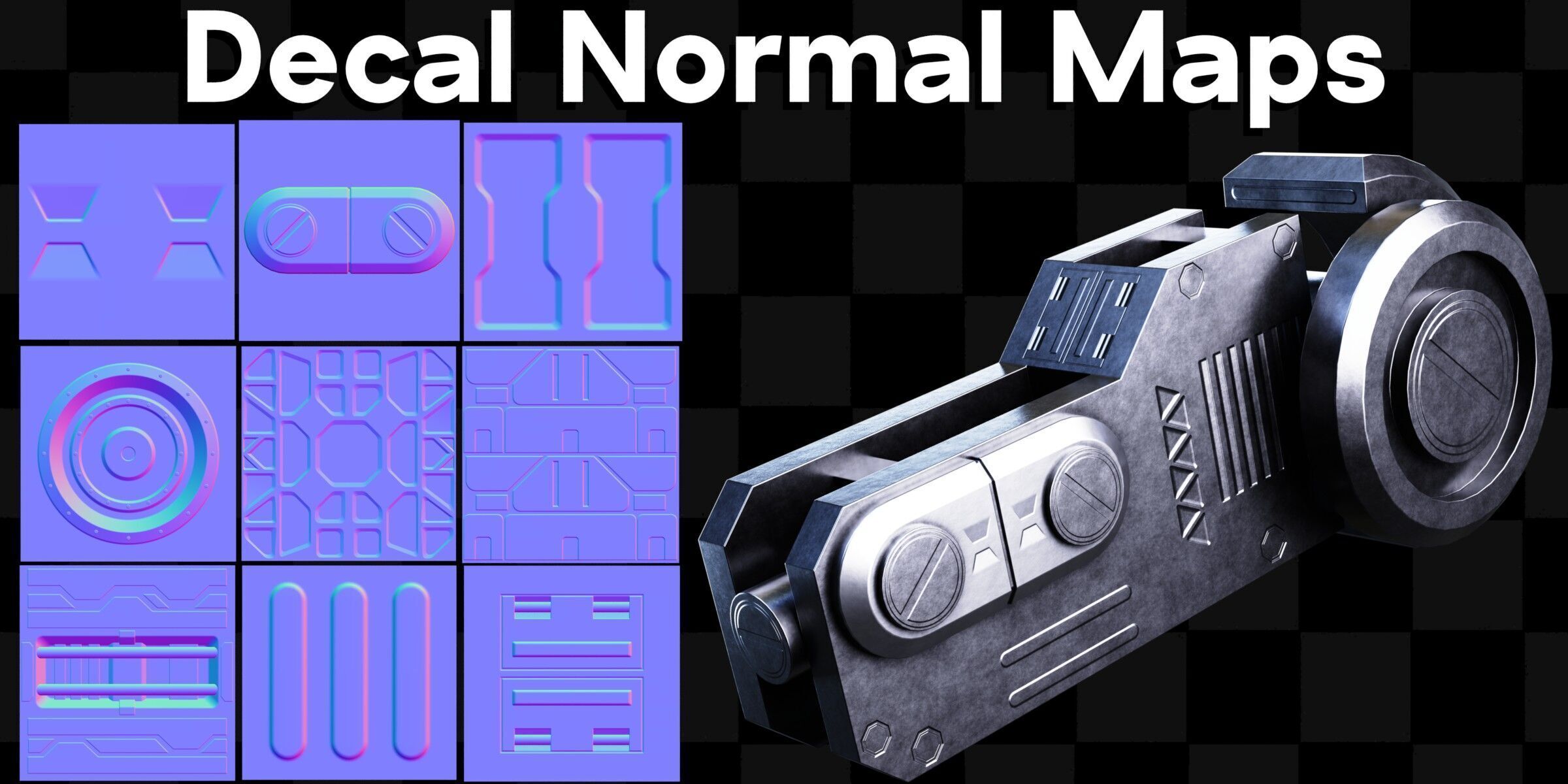Sci-Fi Decal Normal Maps Texture Pack Texture_7