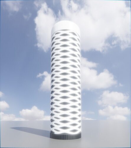 Parametric Building 1b13 3D model 3