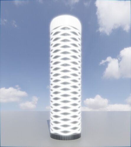 Parametric Building 1b13 3D model 2
