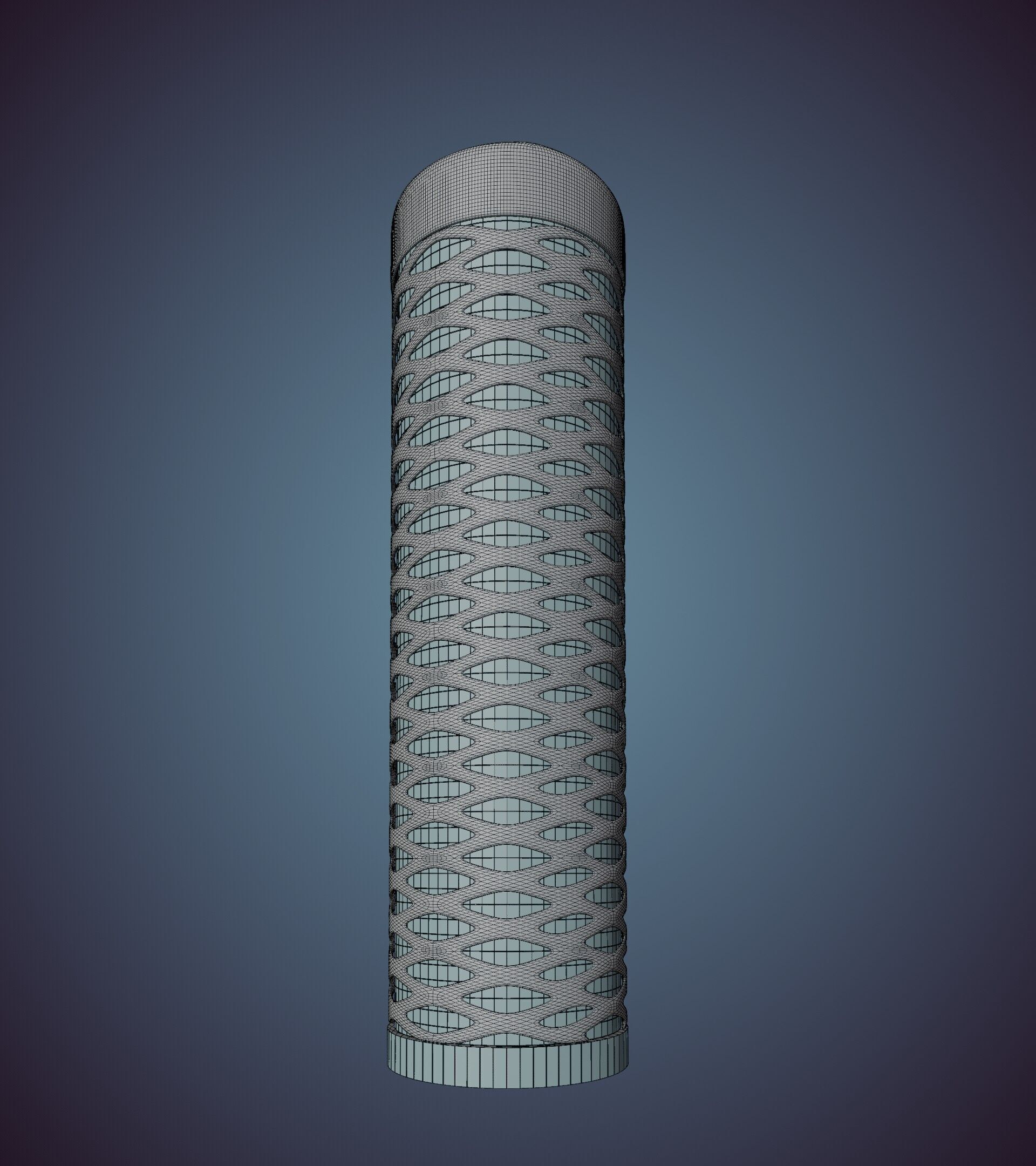 Parametric Building 1b13 3D model_43