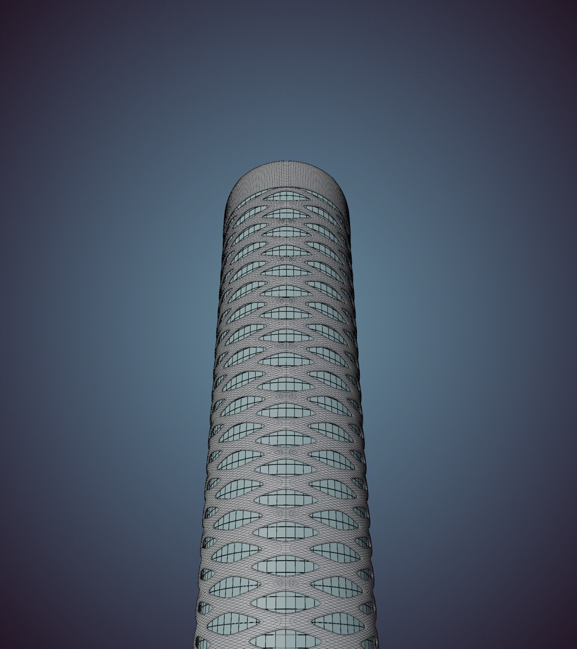 Parametric Building 1b13 3D model_44