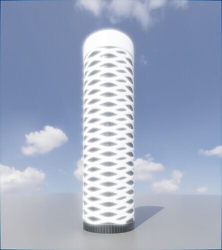 Parametric Building 1b13 3D model 4