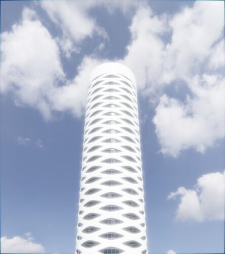 Parametric Building 1b13 3D model 5