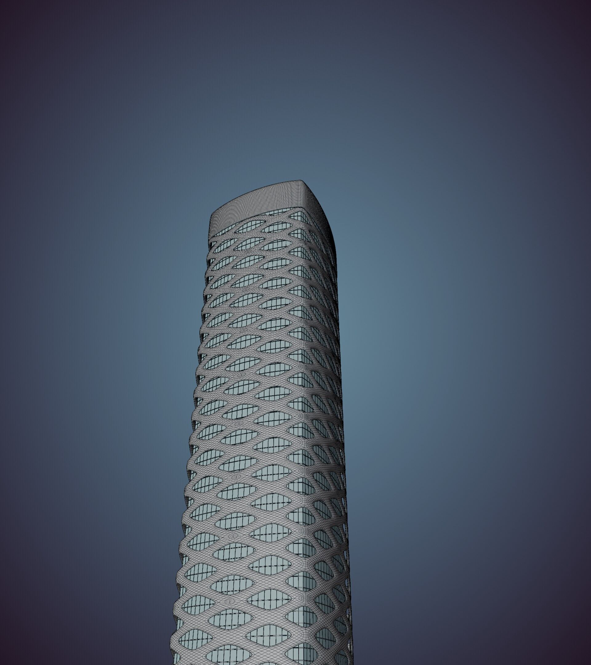 Parametric Building 1d13 3D model_45