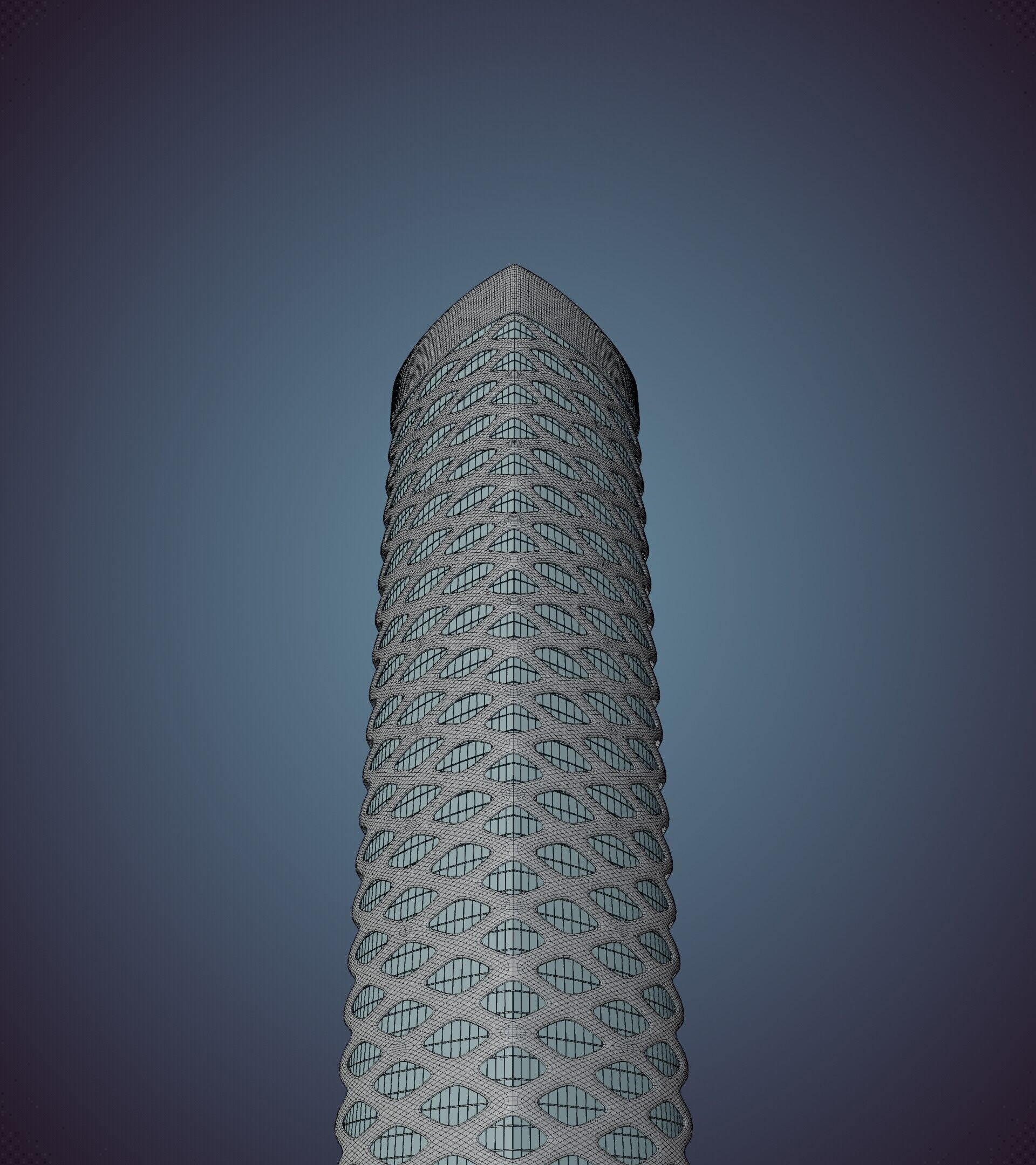 Parametric Building 1d13 3D model_44