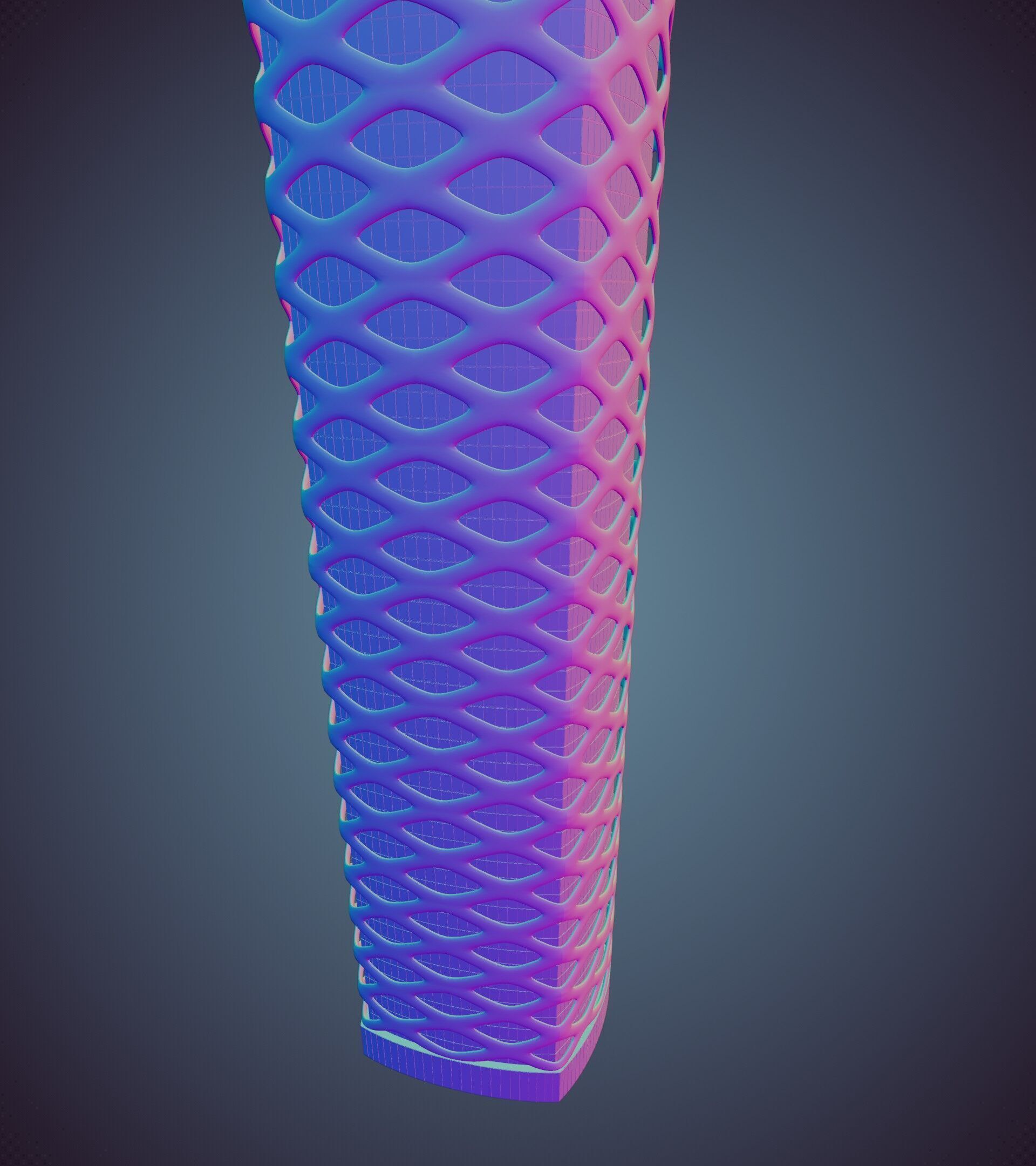 Parametric Building 1d13 3D model_35