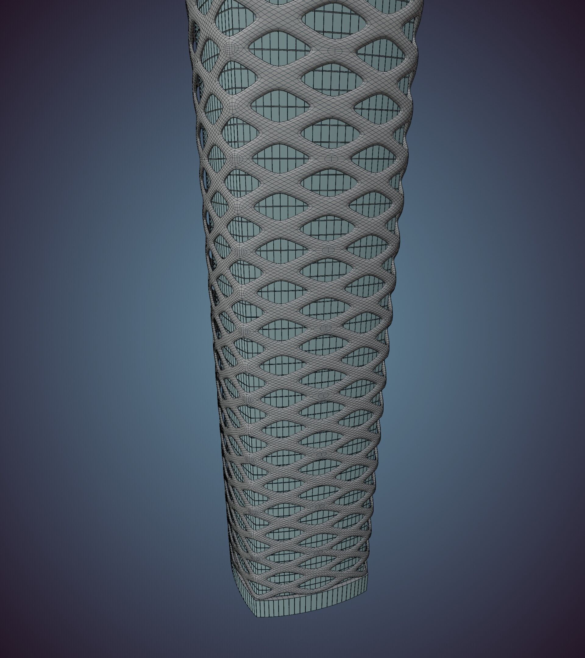 Parametric Building 1d13 3D model_49