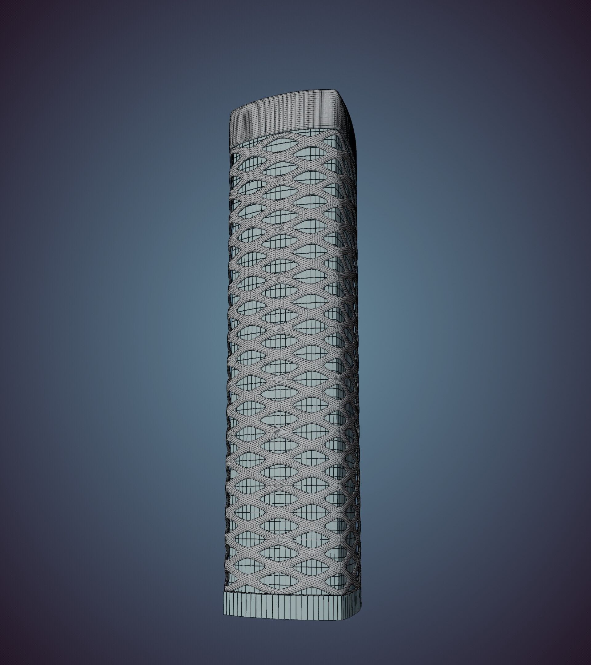 Parametric Building 1d13 3D model_42