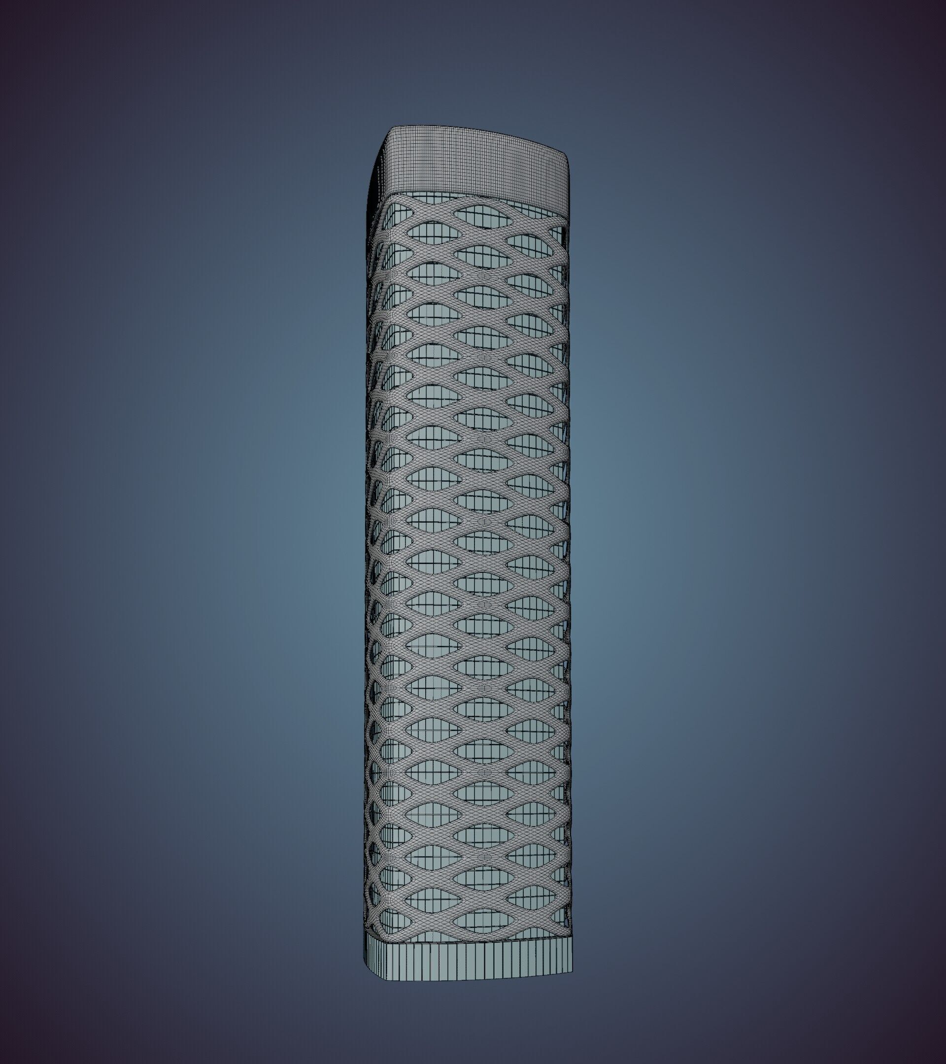 Parametric Building 1d13 3D model_43