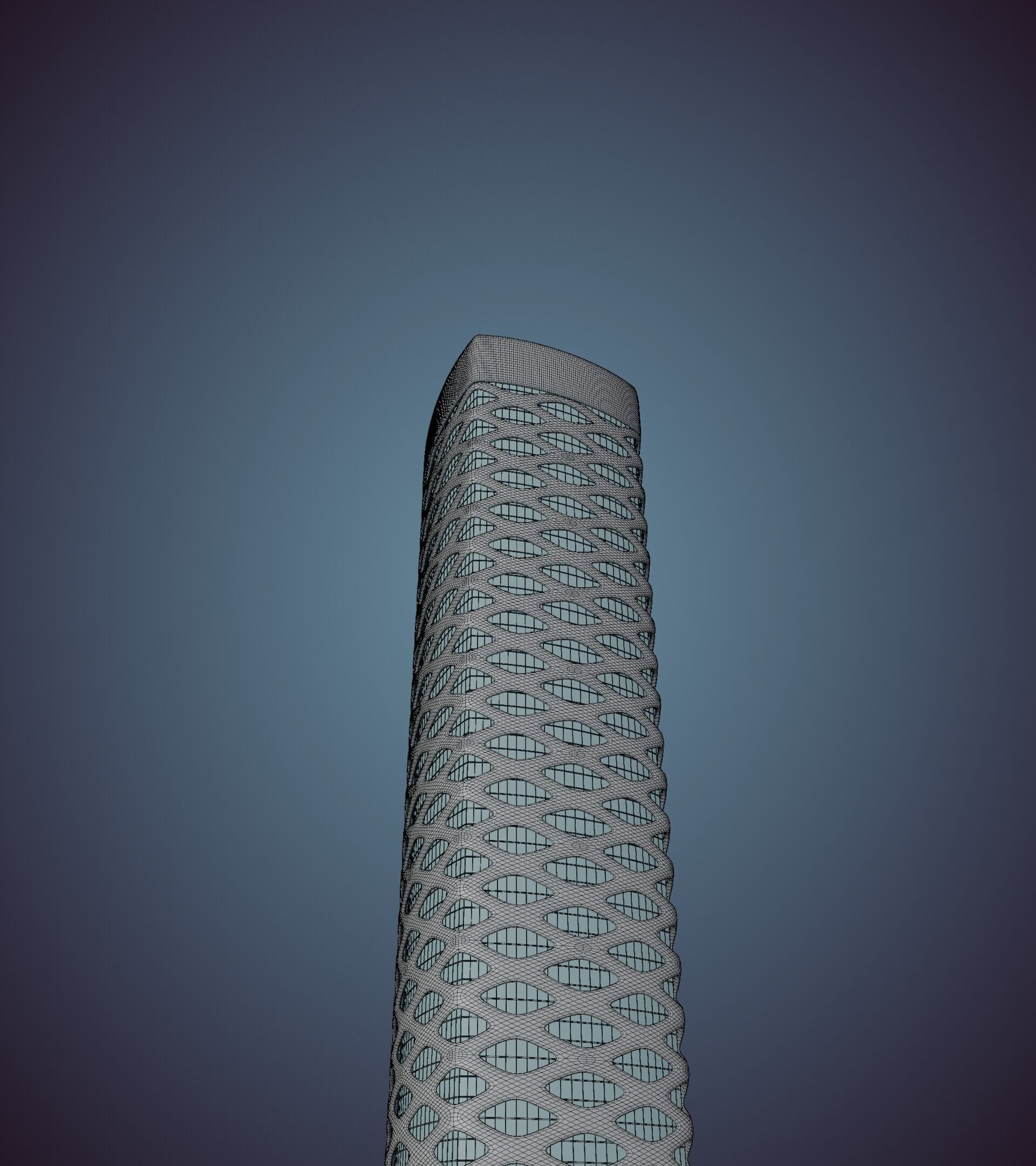Parametric Building 1d13 3D model_46