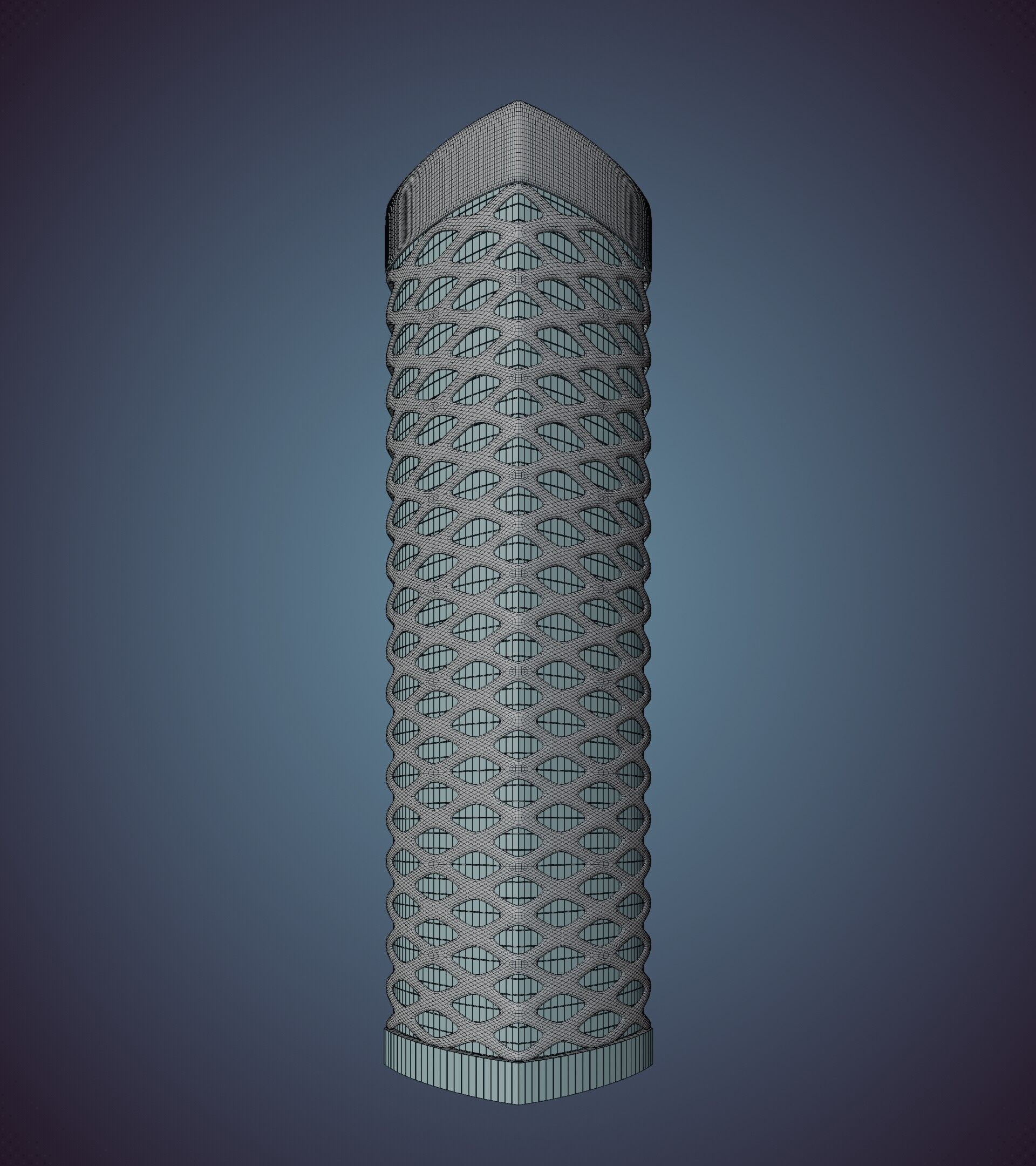Parametric Building 1d13 3D model_41
