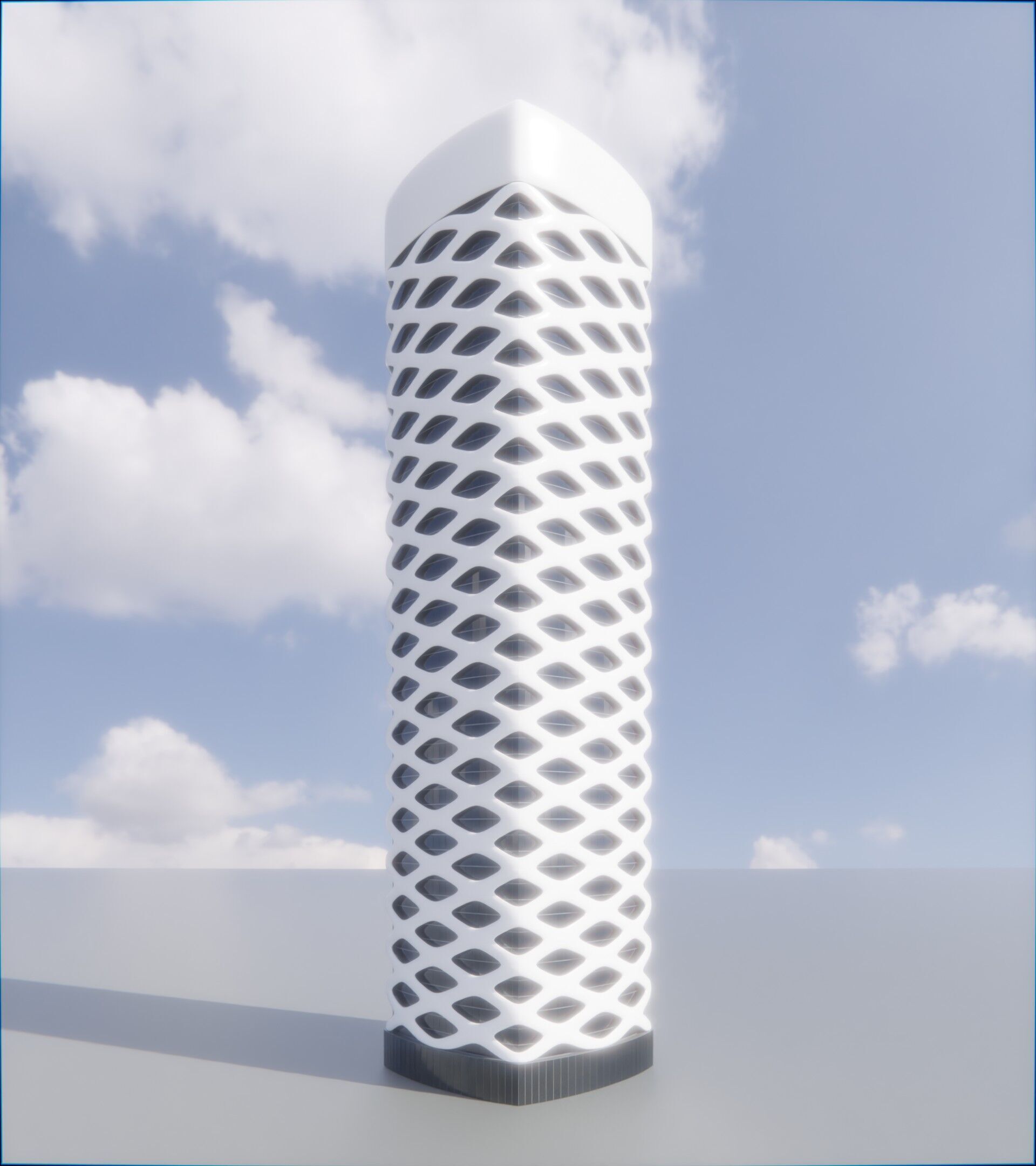 Parametric Building 1d13 3D model_1