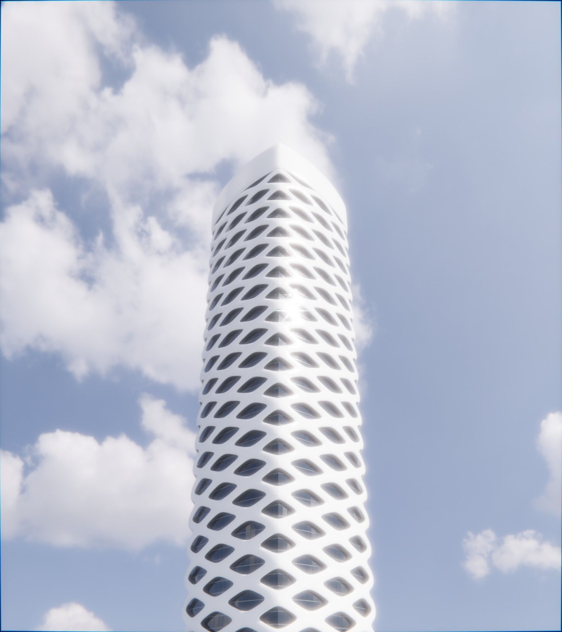 Parametric Building 1d13 3D model_4