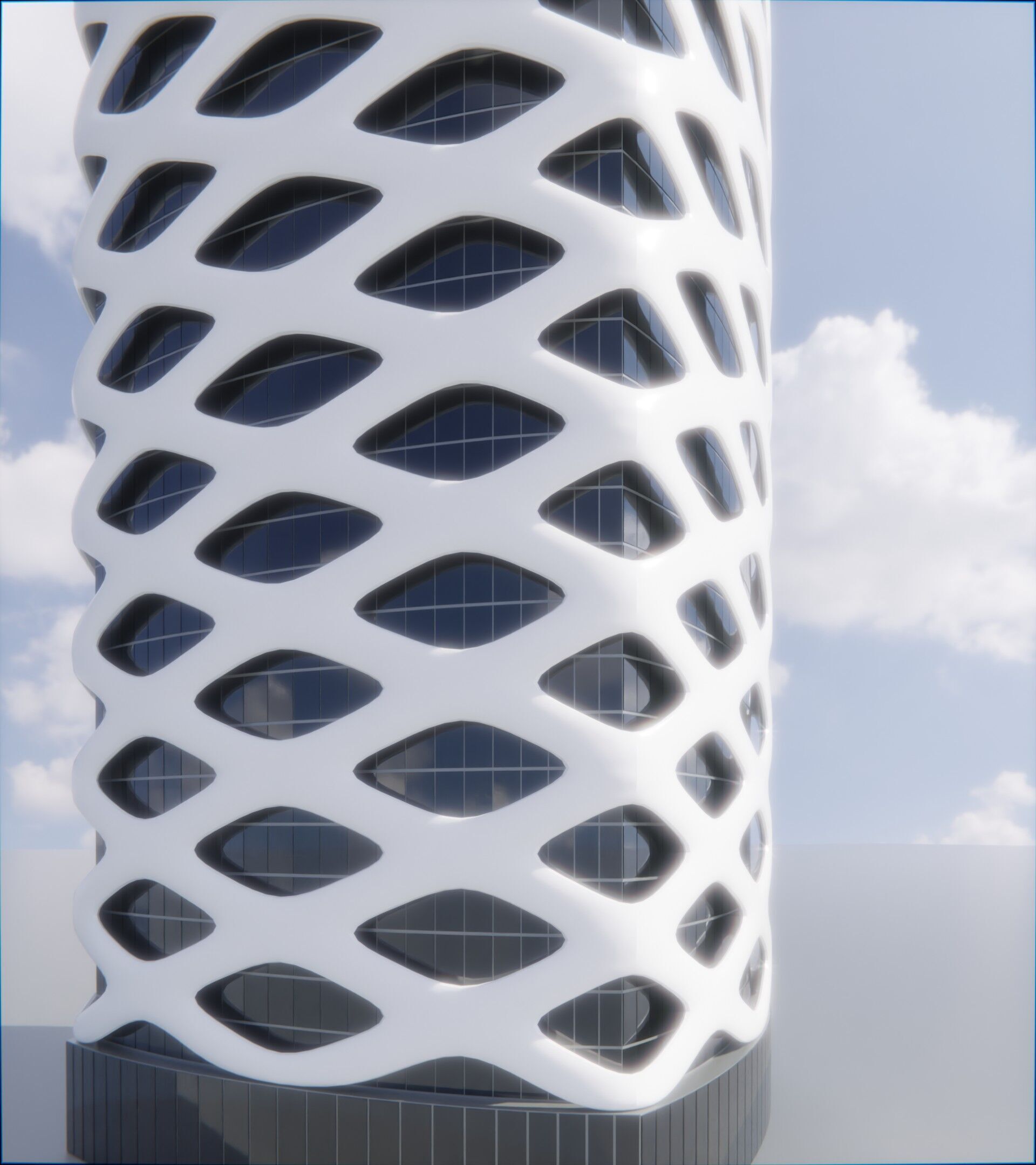 Parametric Building 1d13 3D model_11