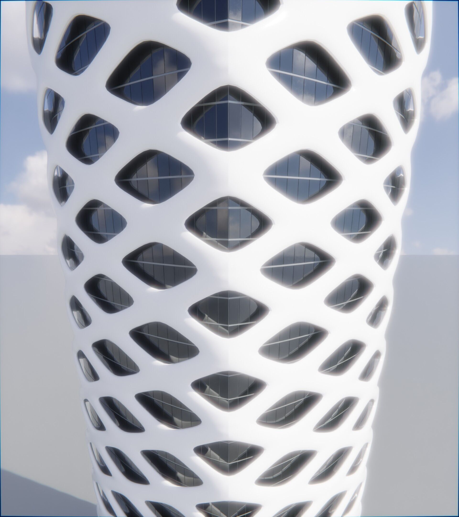 Parametric Building 1d13 3D model_13
