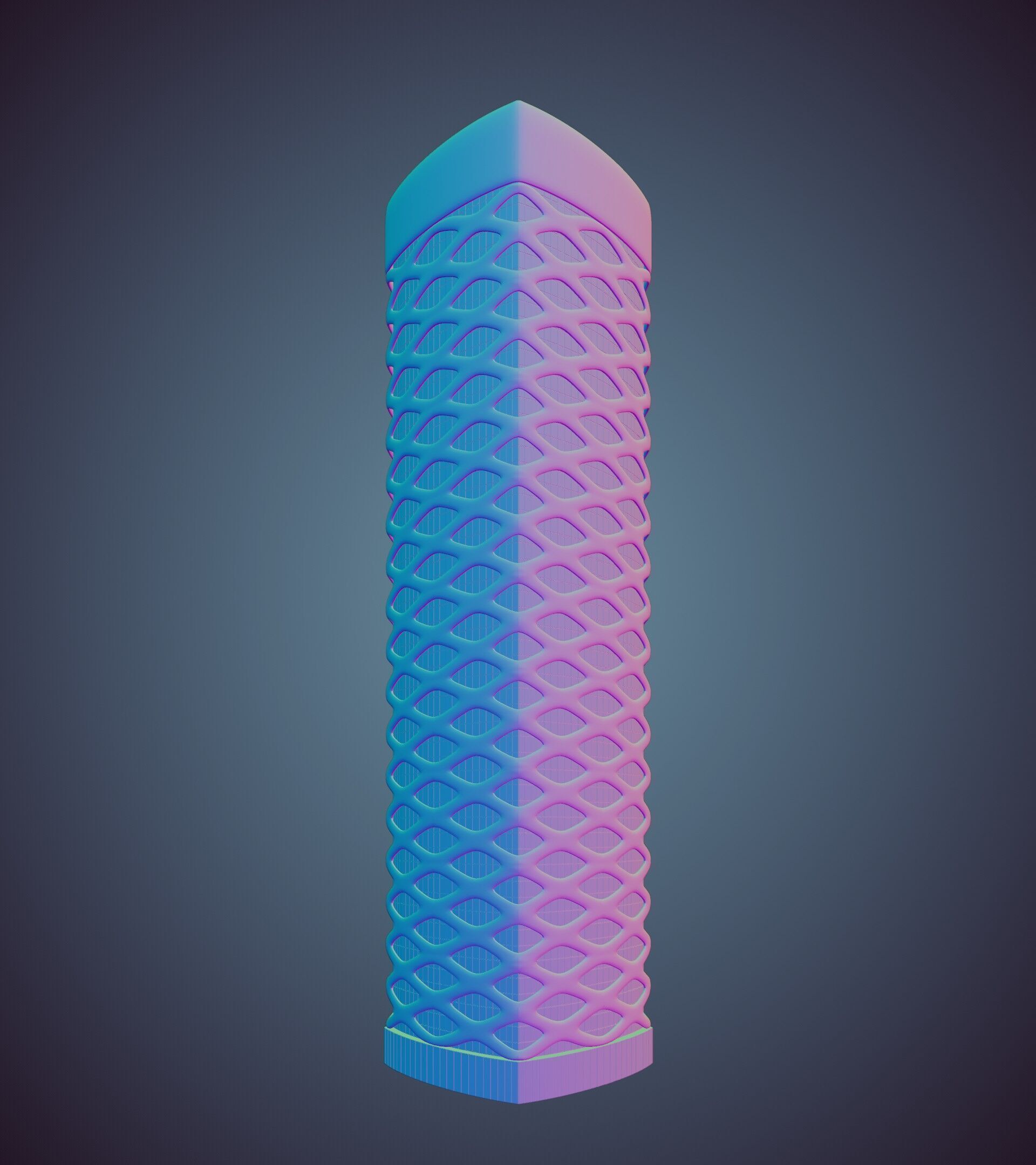 Parametric Building 1d13 3D model_28