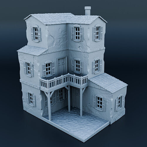 Medieval house 3D print model