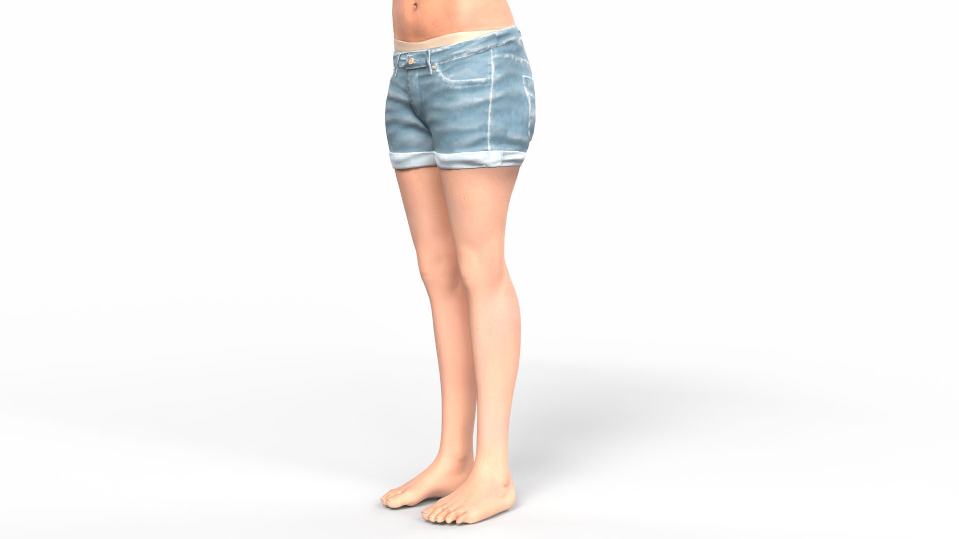 Mi Reina Female Character Low-poly 3D model_6