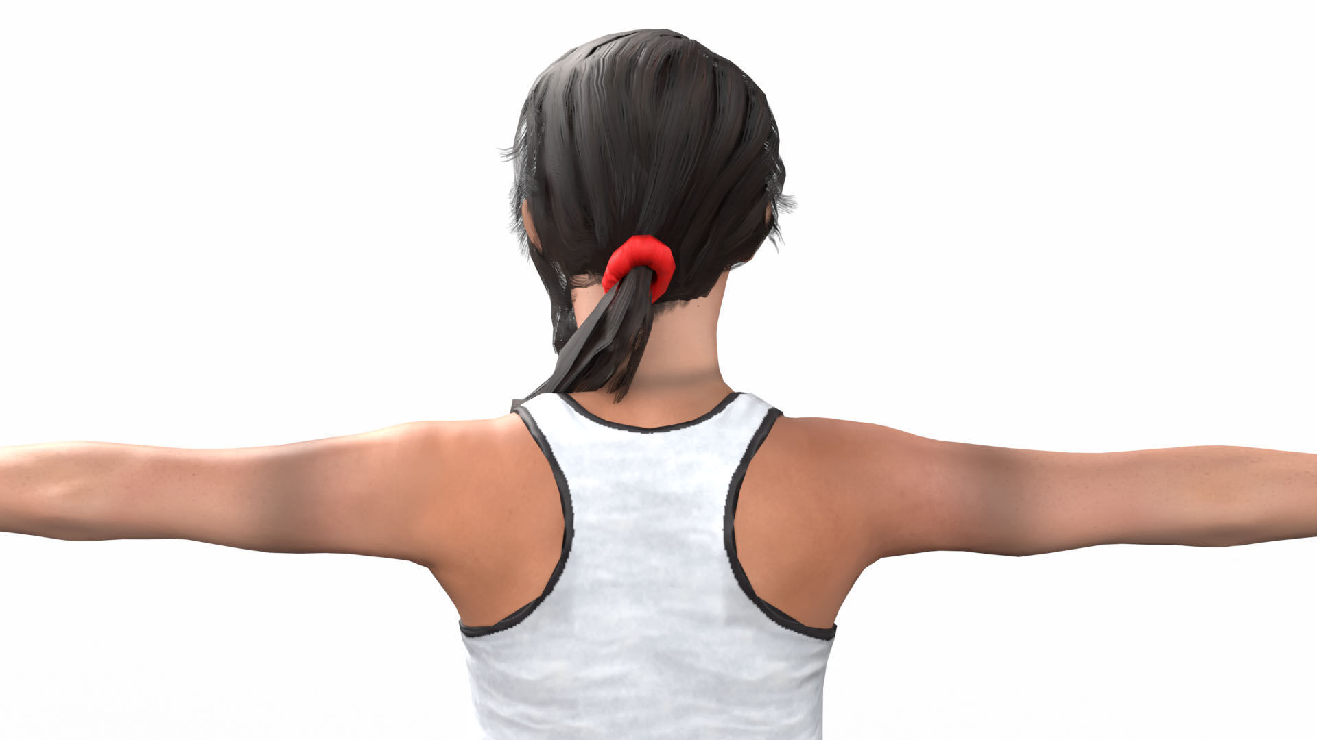 Mi Reina Female Character Low-poly 3D model_8